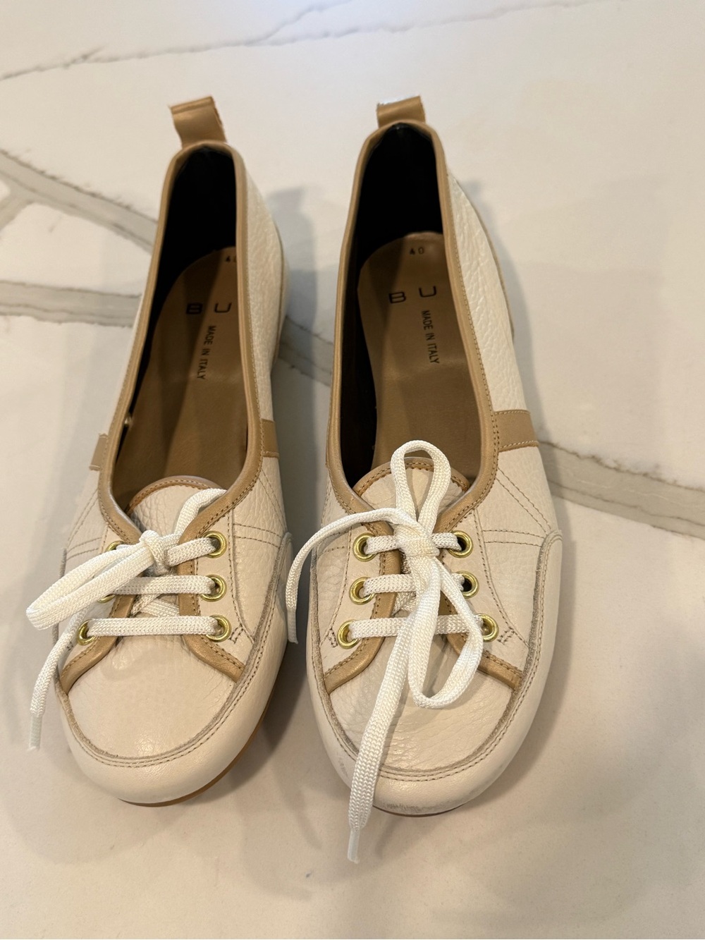 Bibi Lou Lace-Up Sneaker Flats, Size 40